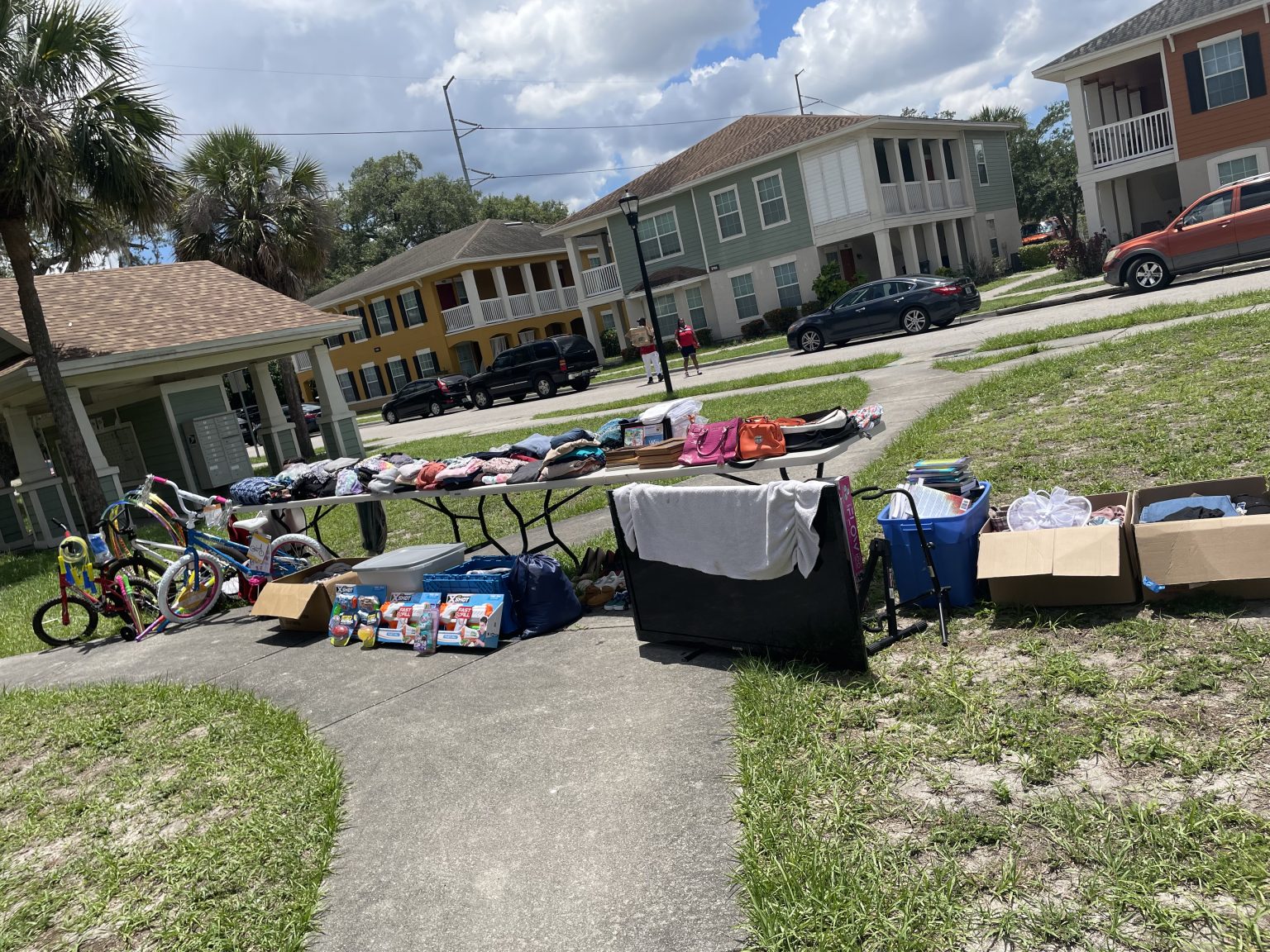 Free clothes, toys, and household goods